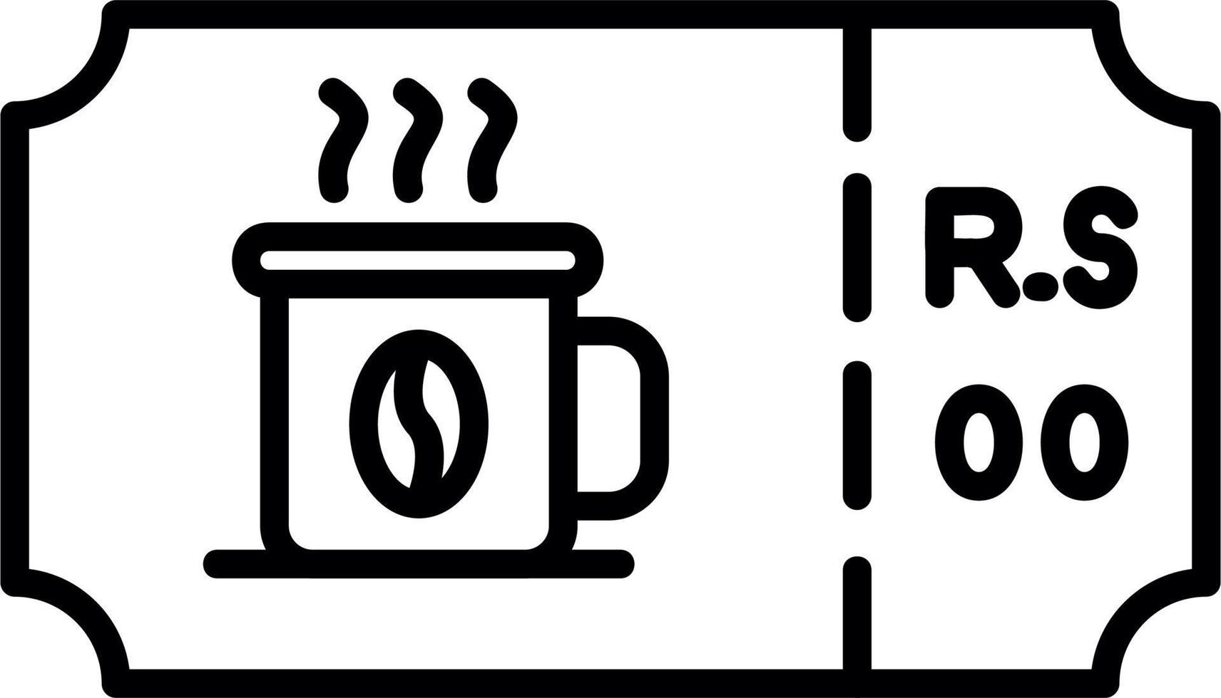 Coffee Ticket Vector Icon