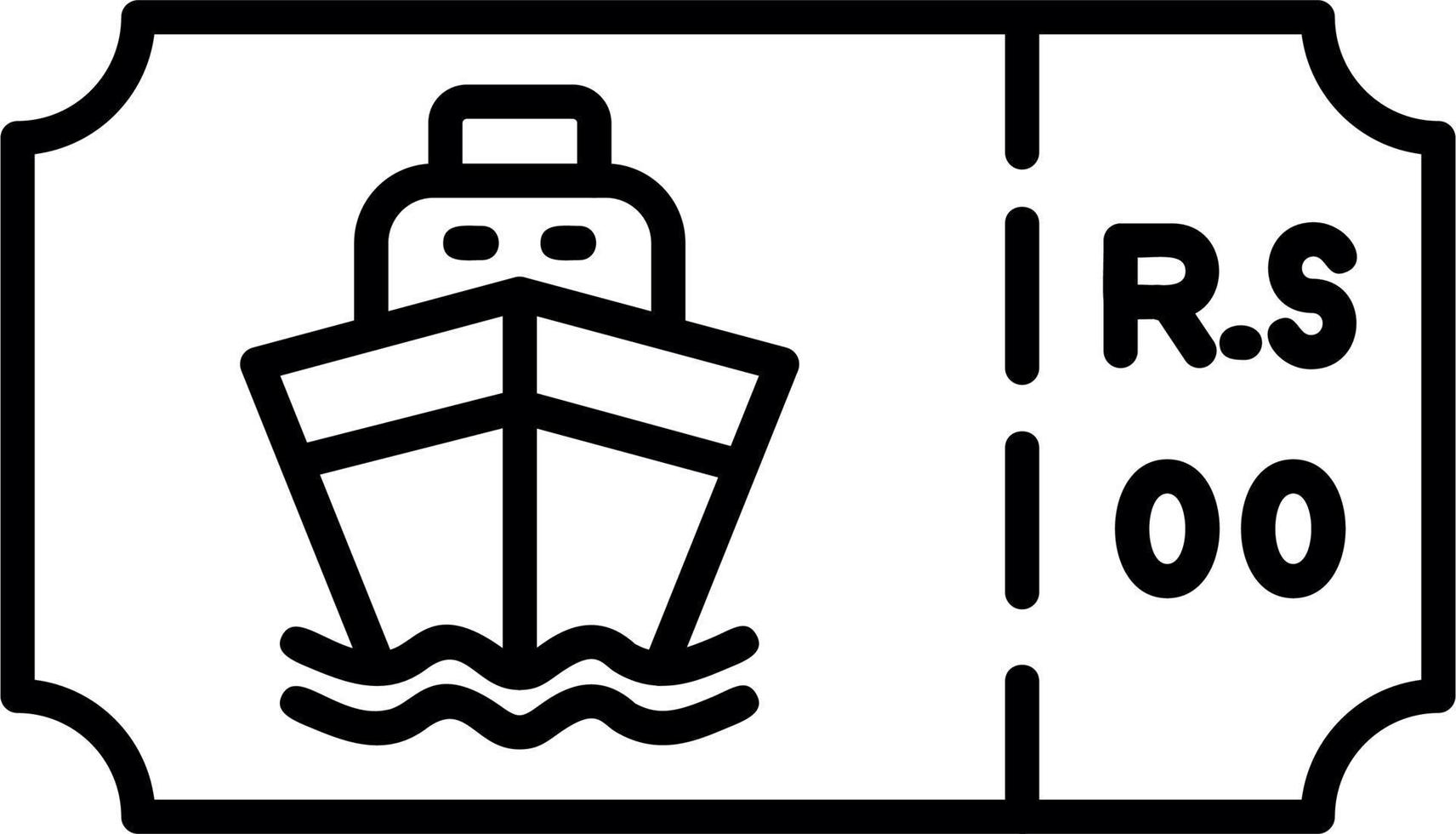 Boat Ticket Vector Icon