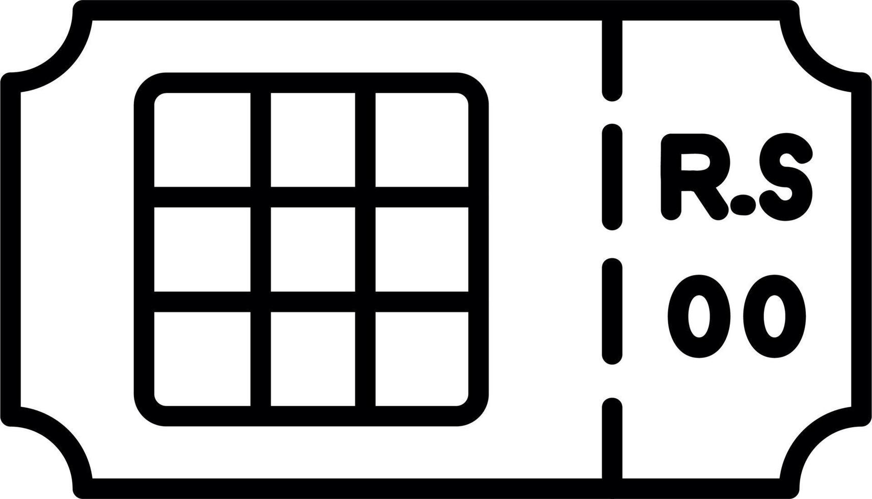 Lottery Ticket Vector Icon