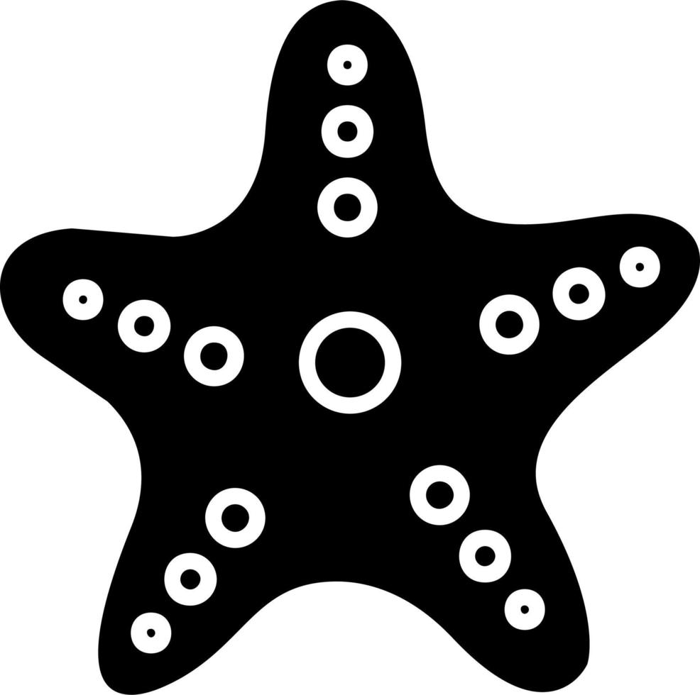 icono de vector de estrella de mar