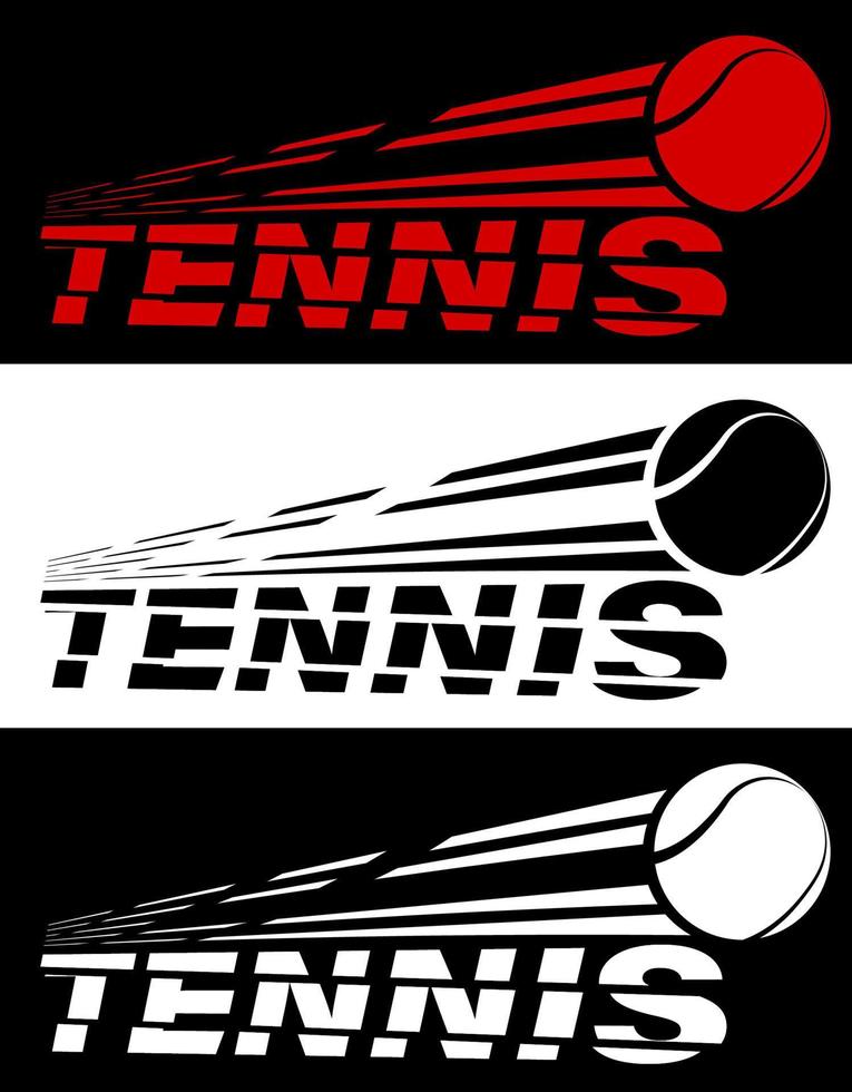tenis letras roto por volador tenis pelota. deporte equipo. activo estilo de vida. vector