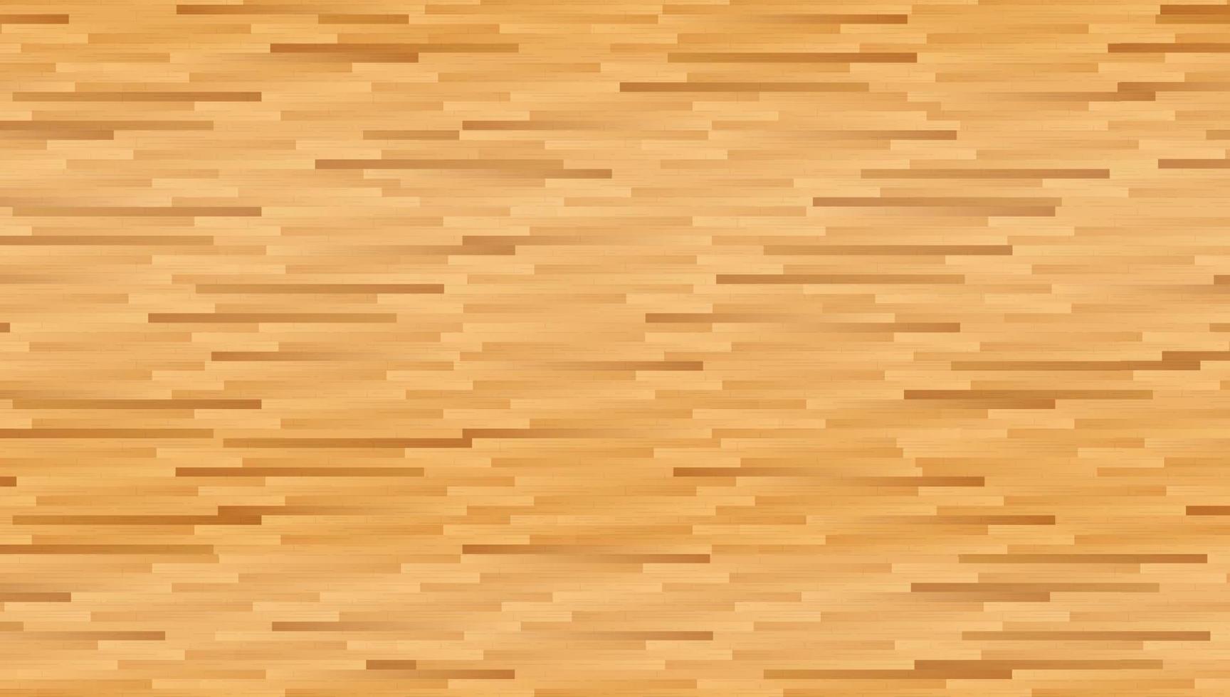 wooden parquet flooring background. Indoor sports playground top view for active recreation. Vector