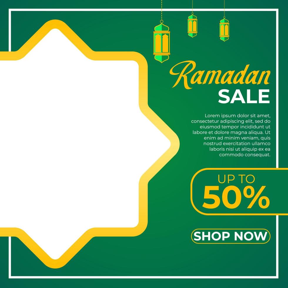 ramadan social media template vector