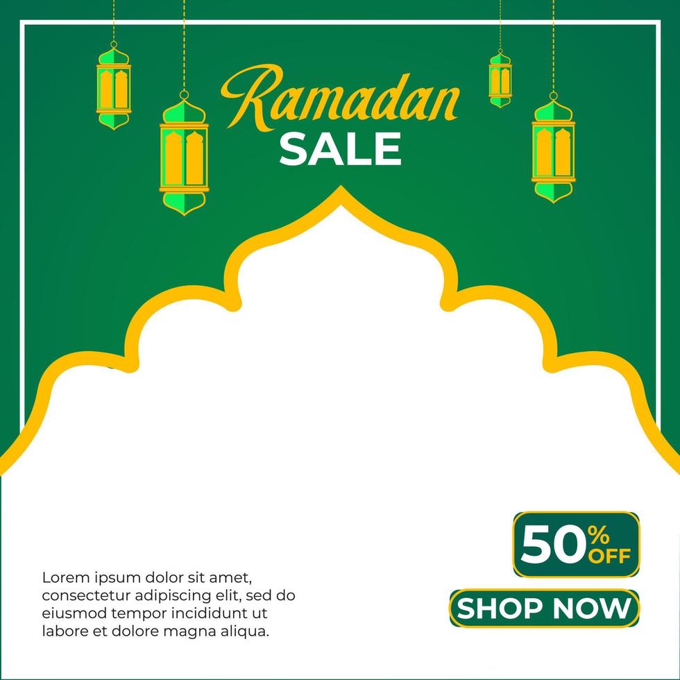 ramadan social media template vector