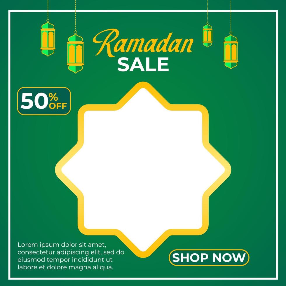 ramadan social media template vector