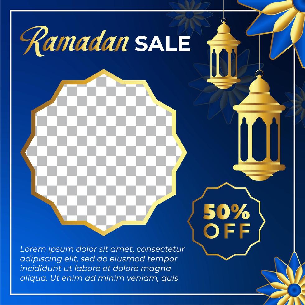 ramadan social media template vector