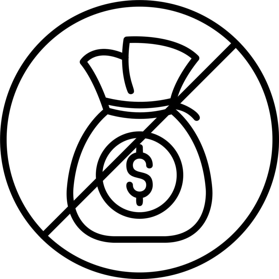 No Money Vector Icon