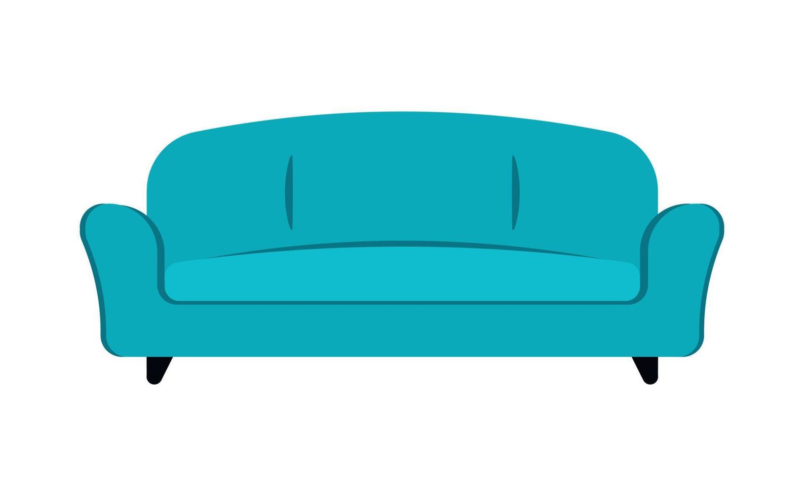 Sofa Icon Cartoon Animated Vector Illustration Isolated on White Background