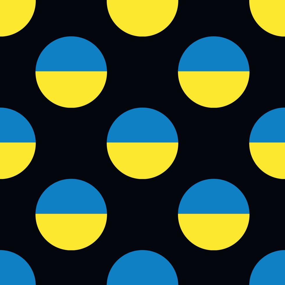 Seamless Pattern Line Ukraine Flag. Thin Outline National Background. vector