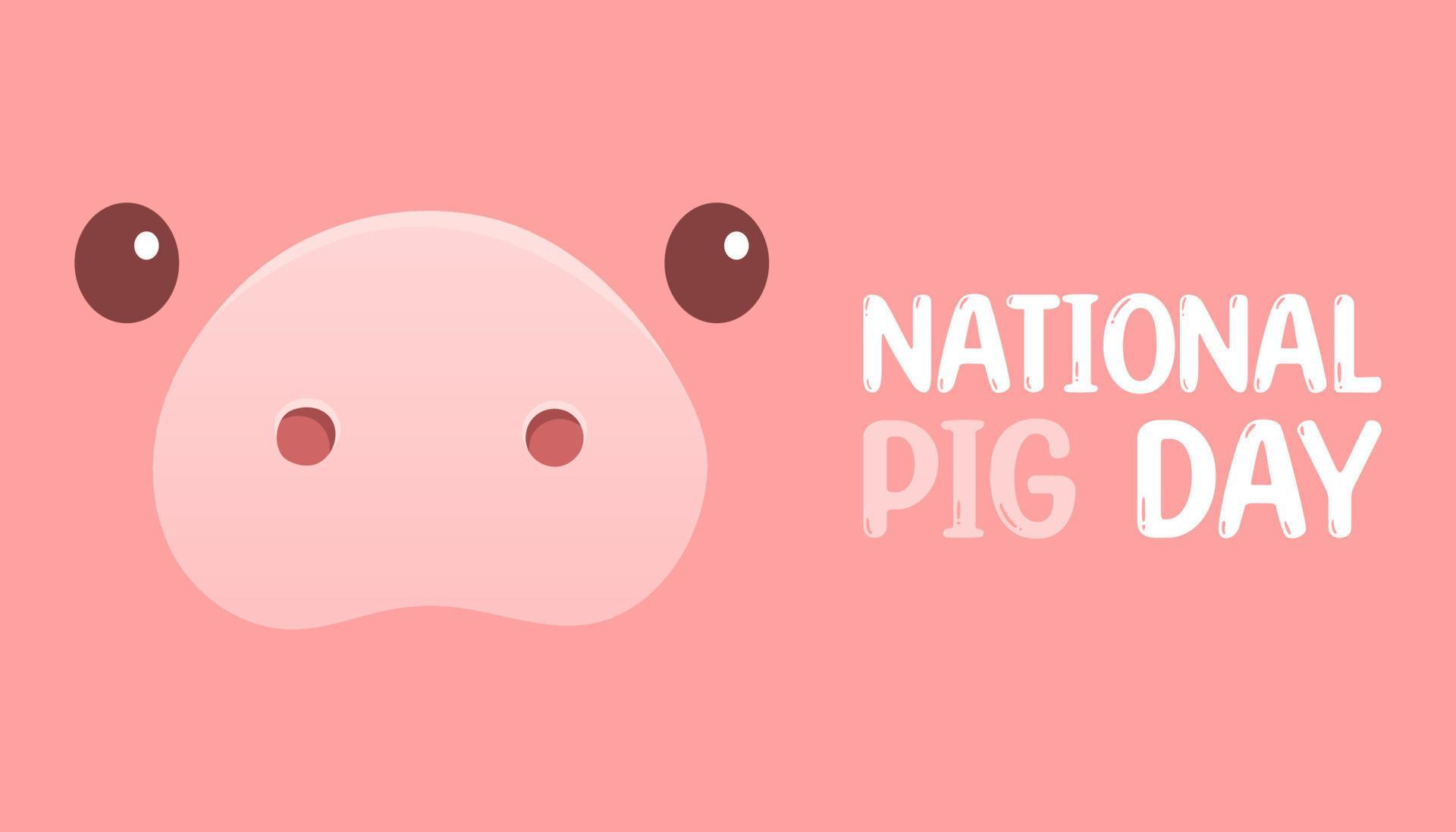 National Pig Day. March 1. Holiday concept. Template for background, banner, card, poster with