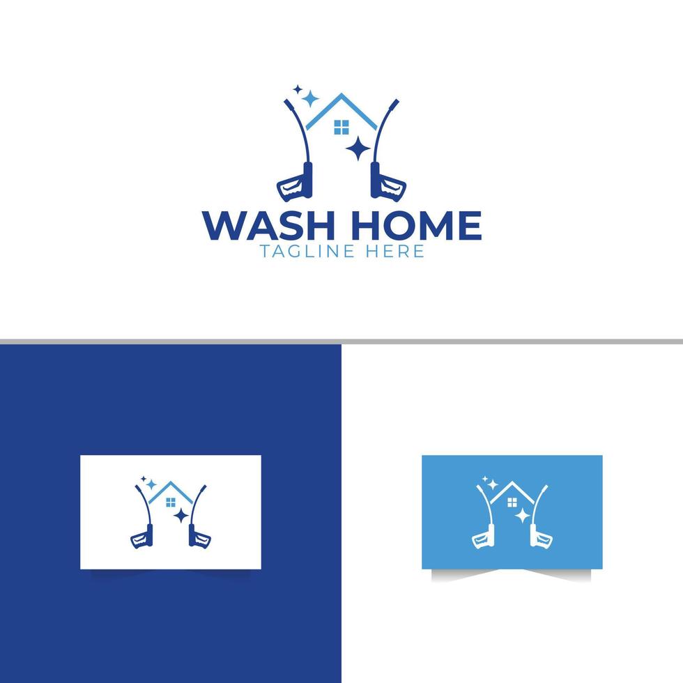 Washing logo design vector and business card