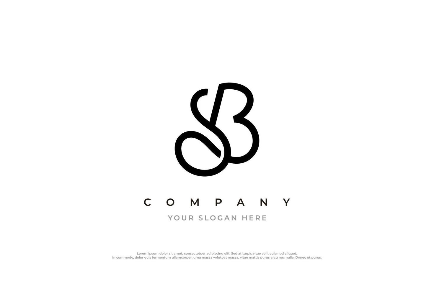 Initial Letter SB Logo Design Vector Template