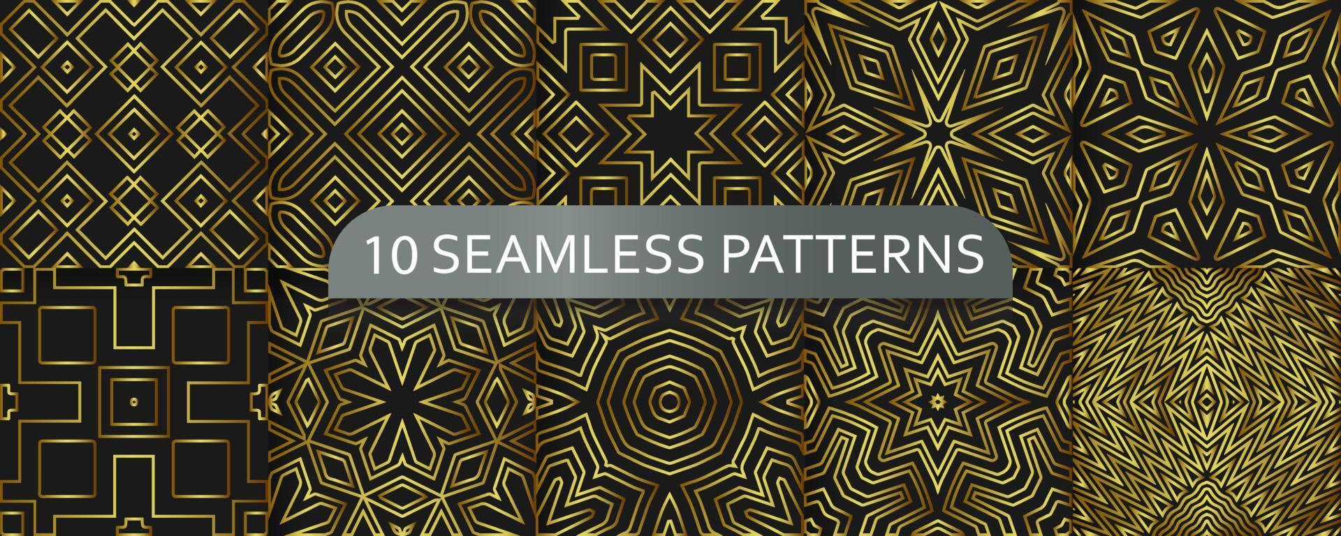 gold seamless pattern vector