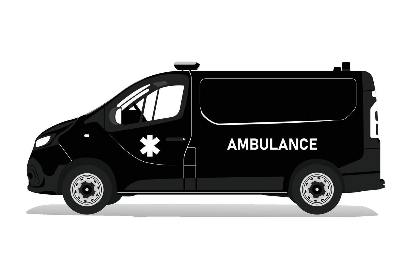 Ambulance Car Silhouette, Emergency Medical Vehicule vector