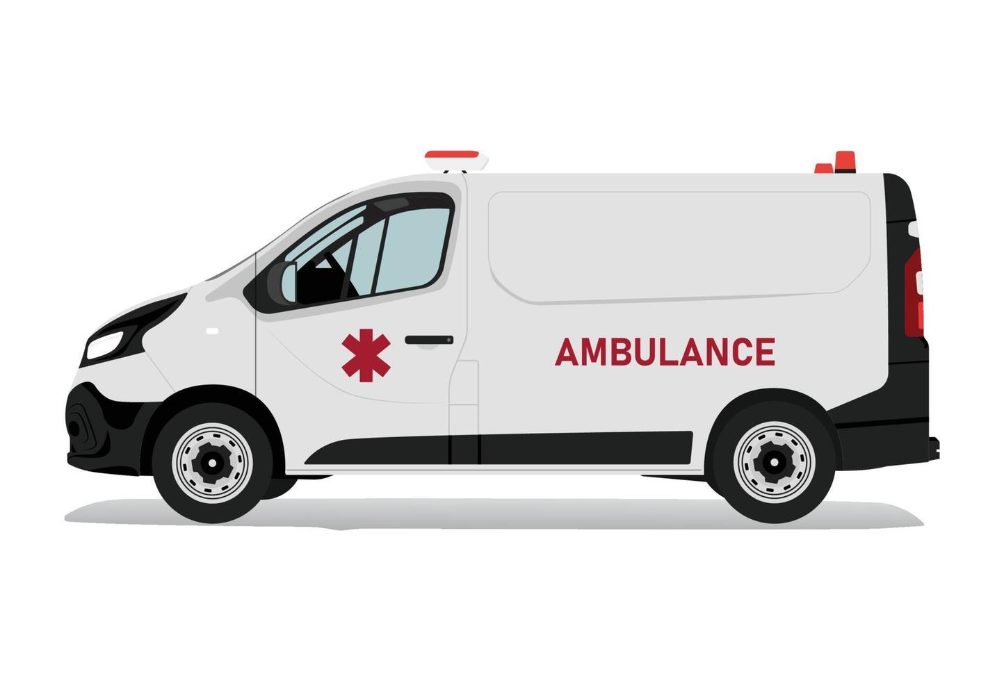 Ambulance Car Illustration, Emergency Medical Vehicule vector
