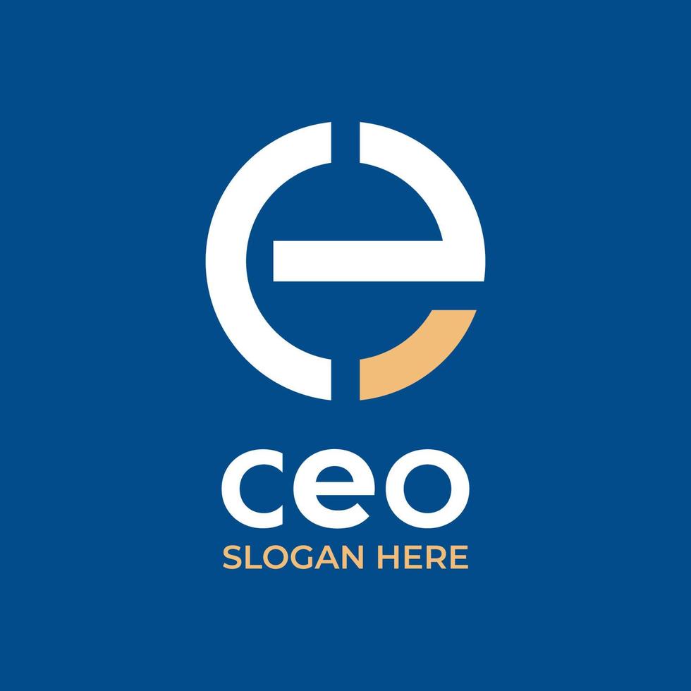 CEO monoline logo color vector