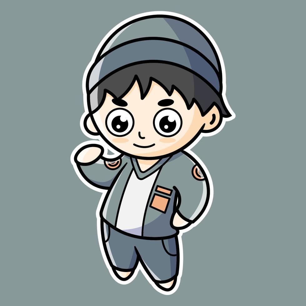 Cool Boy Chibi illustration vector art design