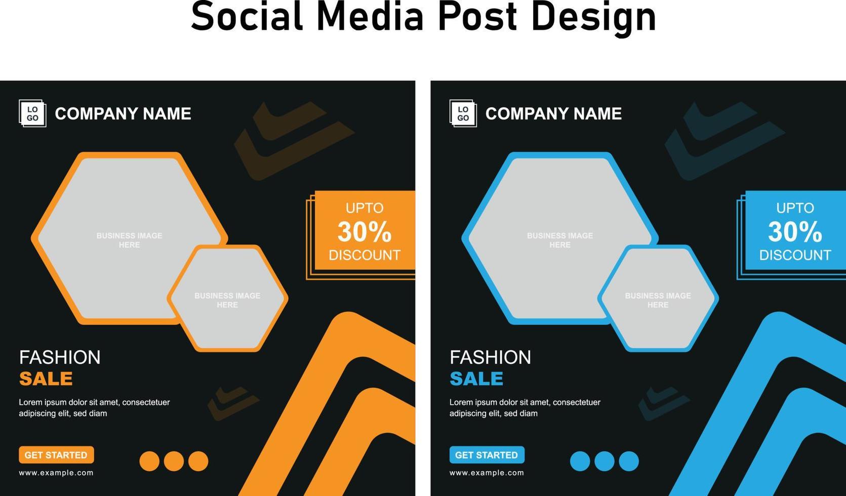 Social Media Post Template for Business vector