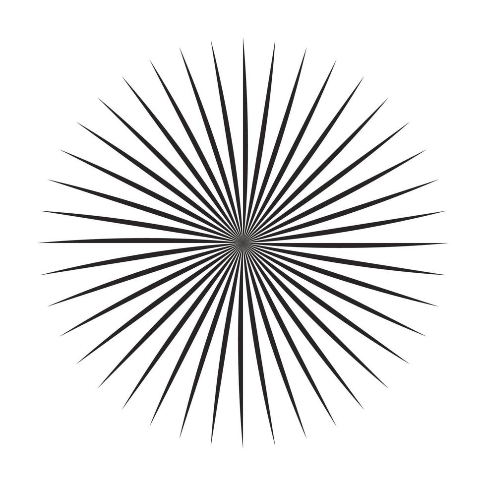 sun burst radial icon vector