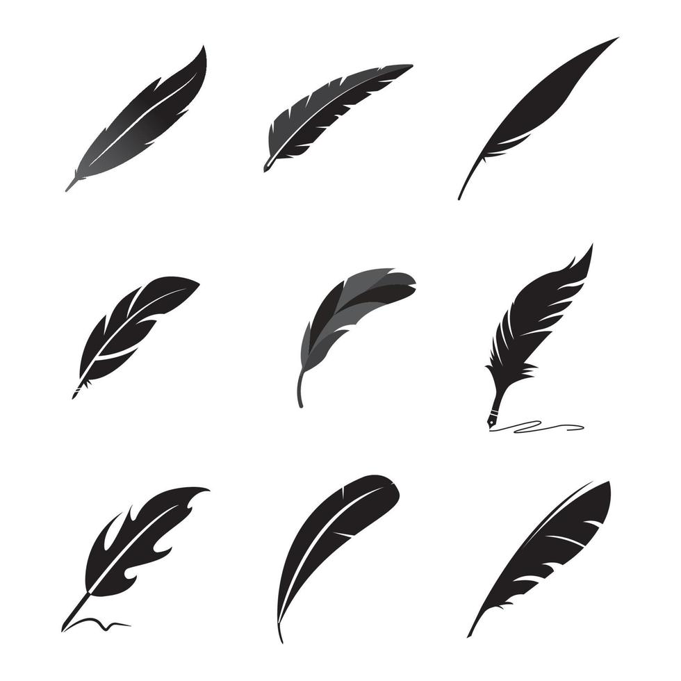 vector logo de pluma