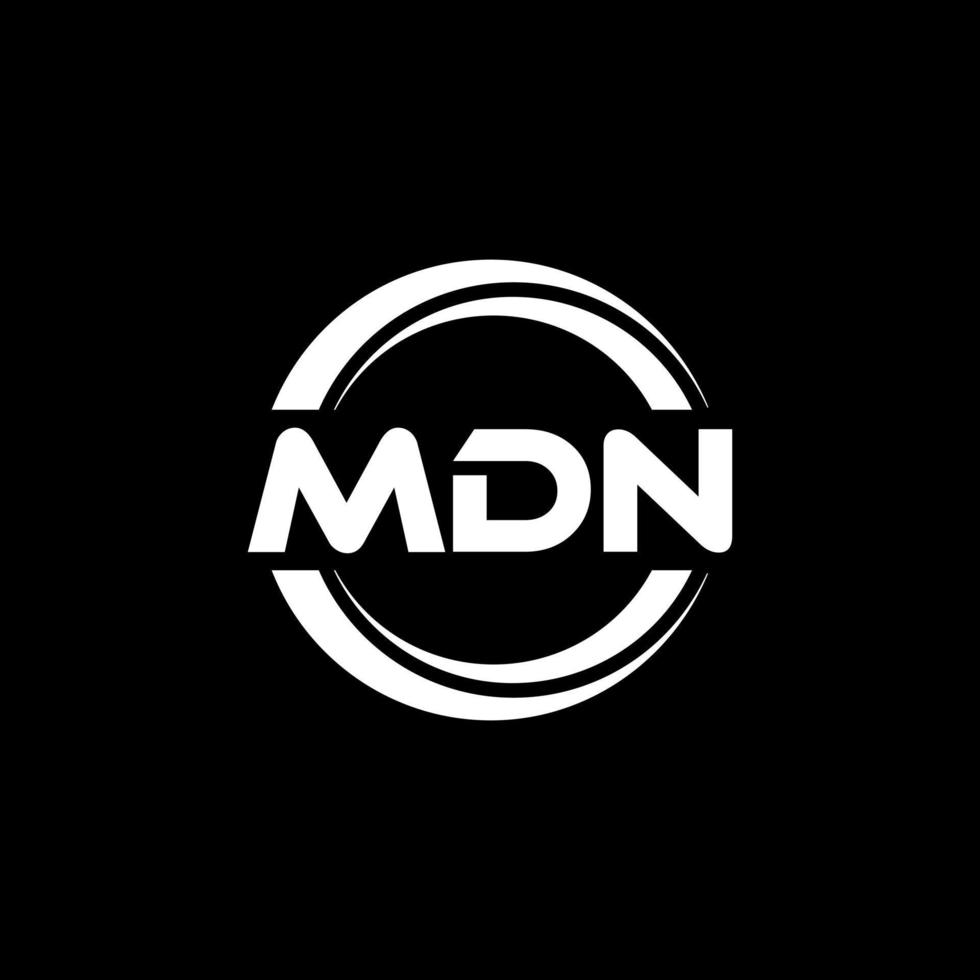 MDN letter logo design in illustration. Vector logo, calligraphy designs for logo, Poster, Invitation, etc.