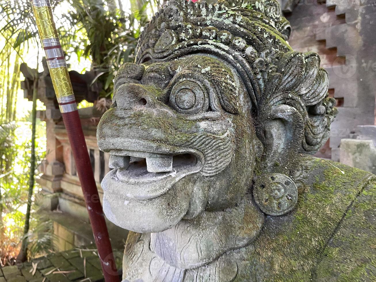 Balinese garden gnome used as decorations on the balinese parks and gardens photo