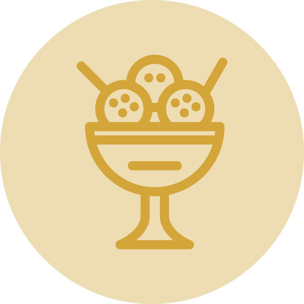 Icecream Bowl Vector Icon Design