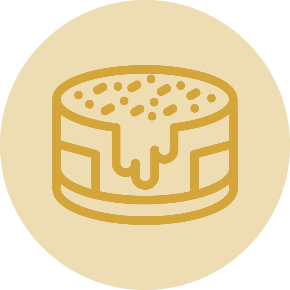 Chocolate Cake Vector Icon Design