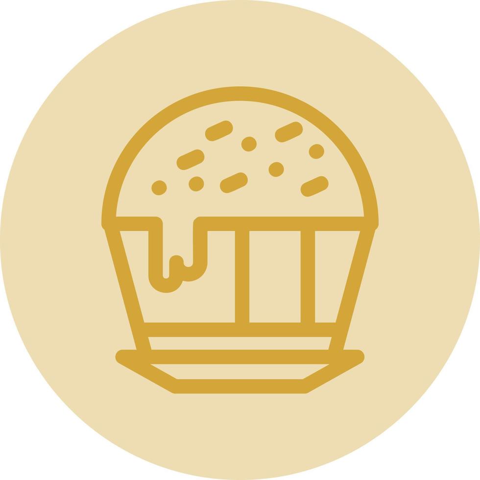diseño de icono de vector de cupcake de chocolate