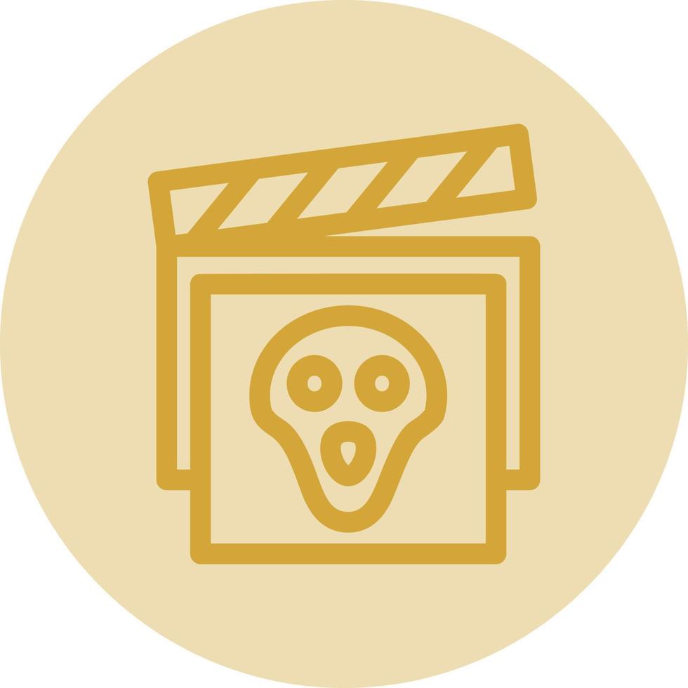 diseño de icono de vector de película de terror