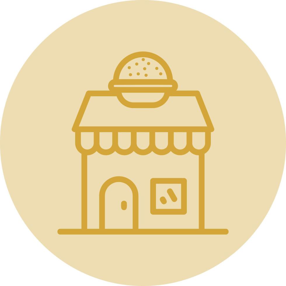 Burger Shop Vector Icon Design