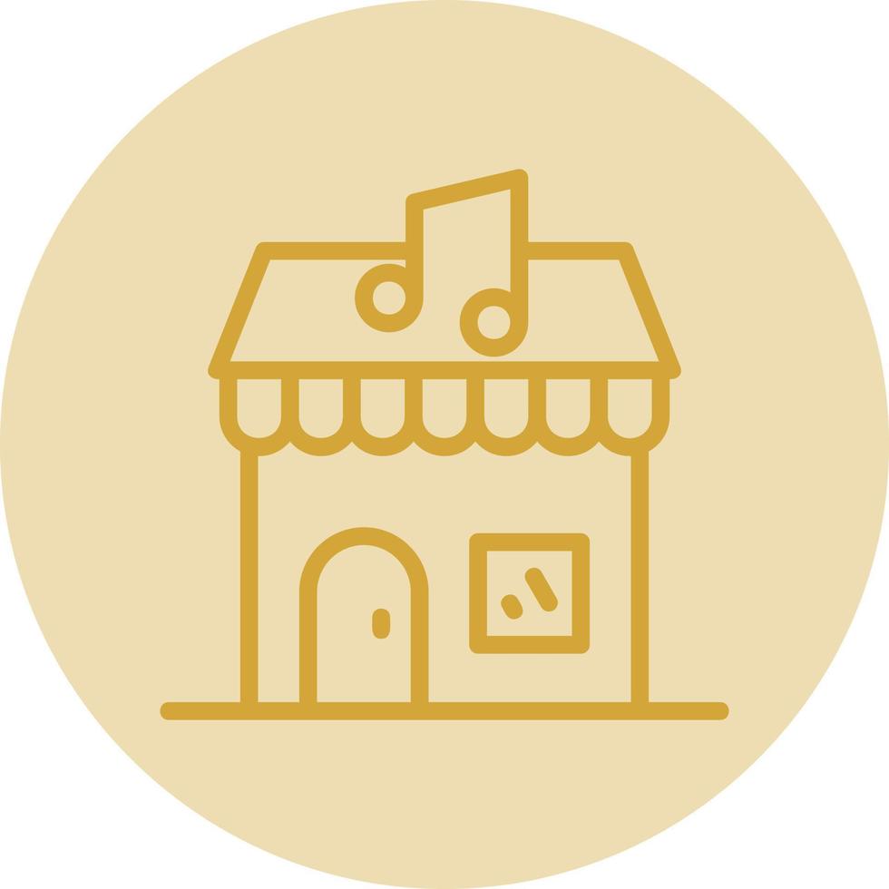 Music Shop Vector Icon Design