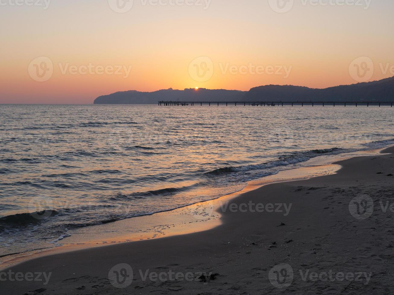 binz beach on rugen island in germany photo