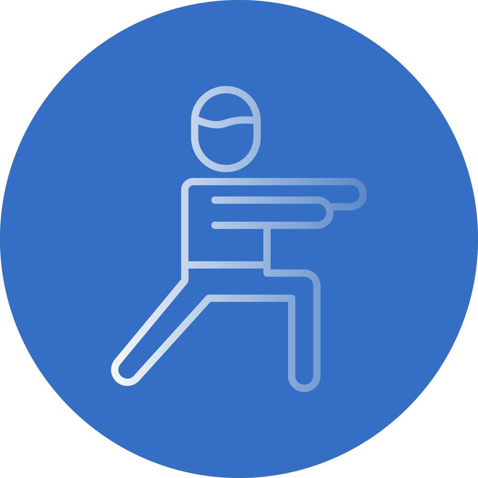 Warrior Pose Vector Icon Design