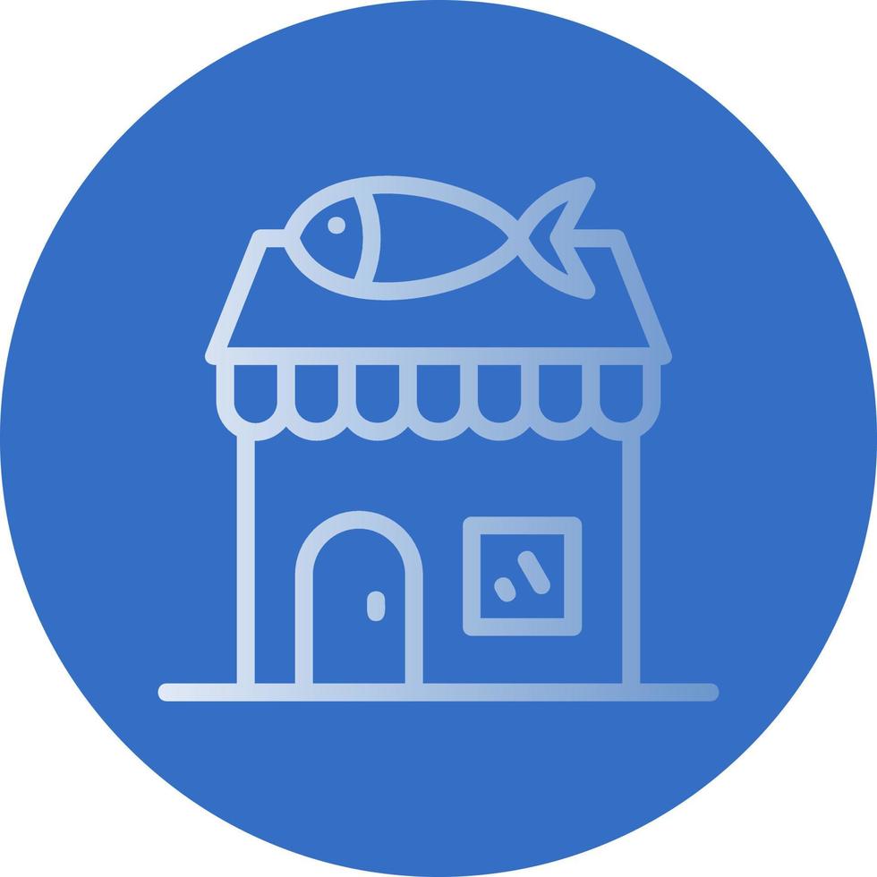 diseño de icono de vector de tienda de pescado