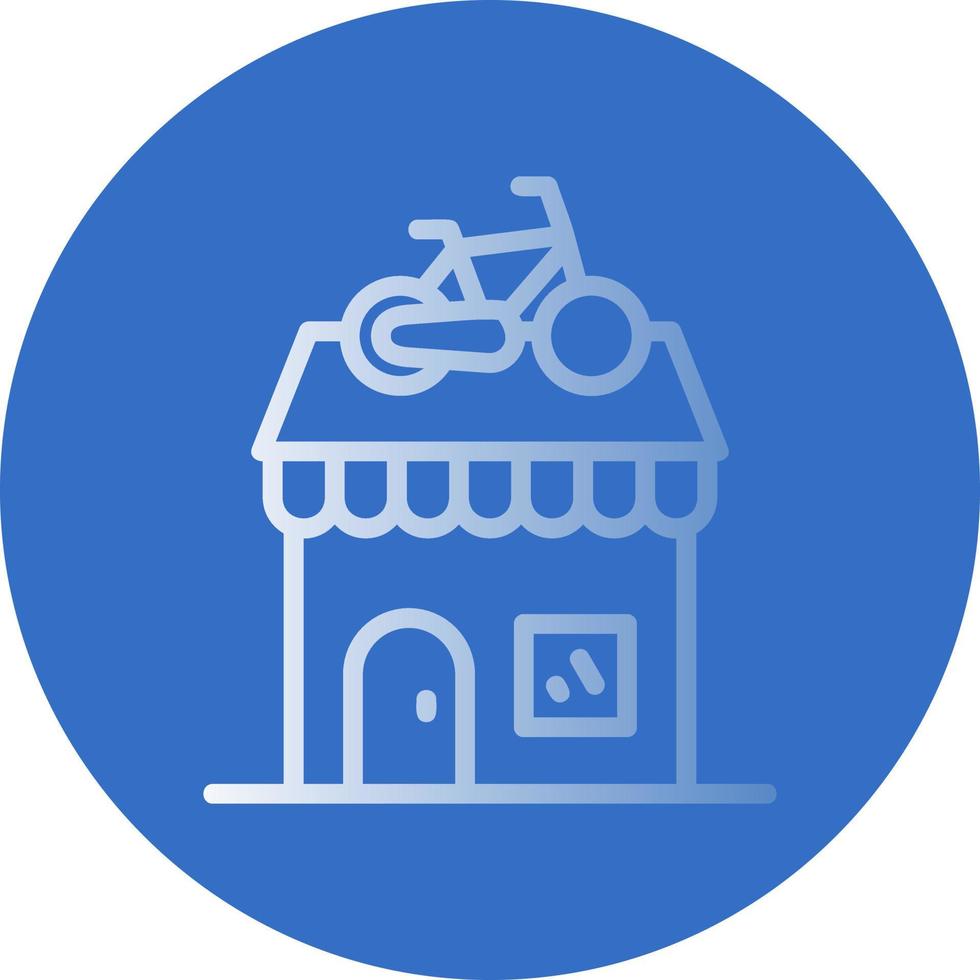 Bike Shop Vector Icon Design