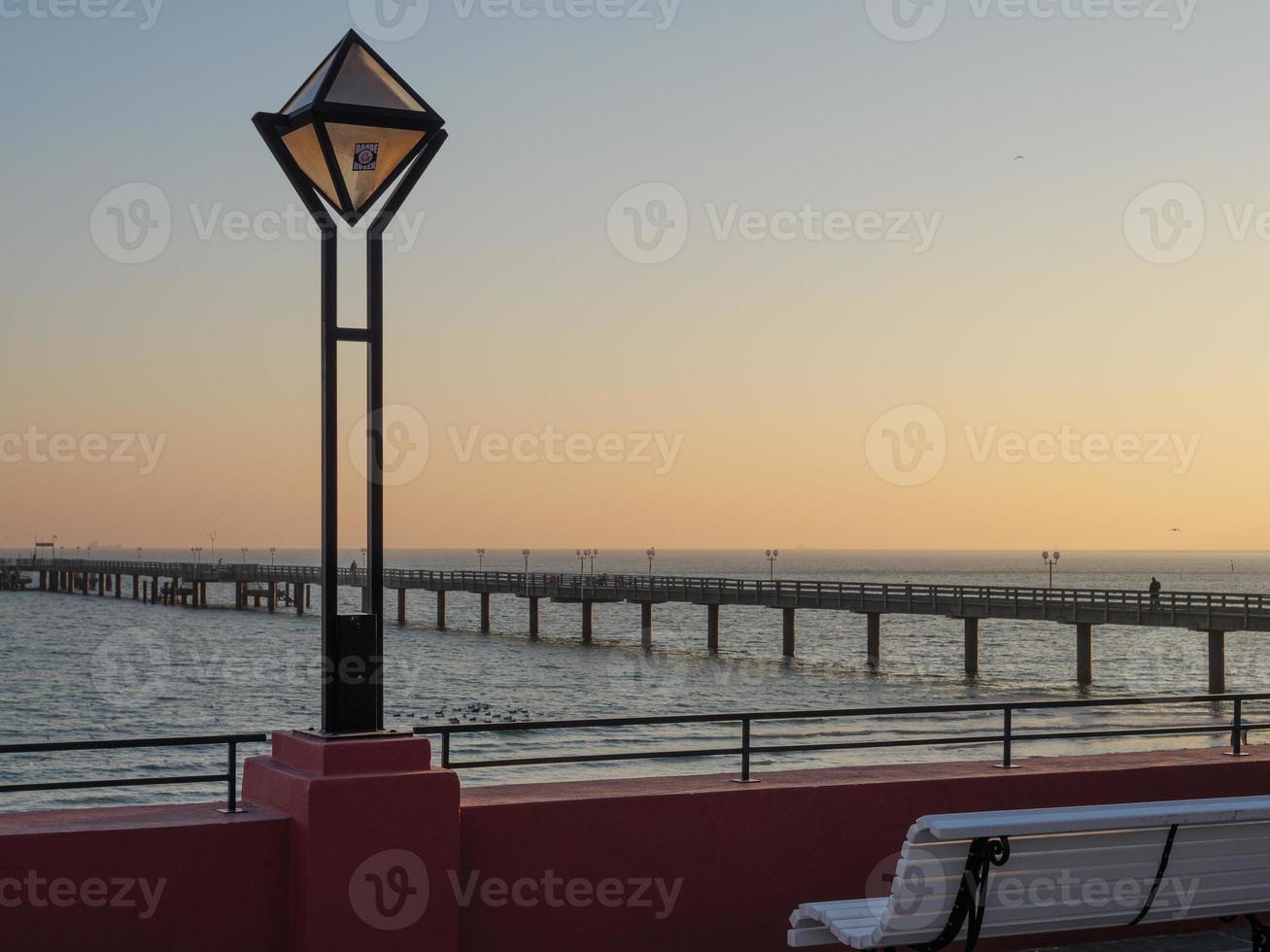 the beach of binz at the baltic sea photo