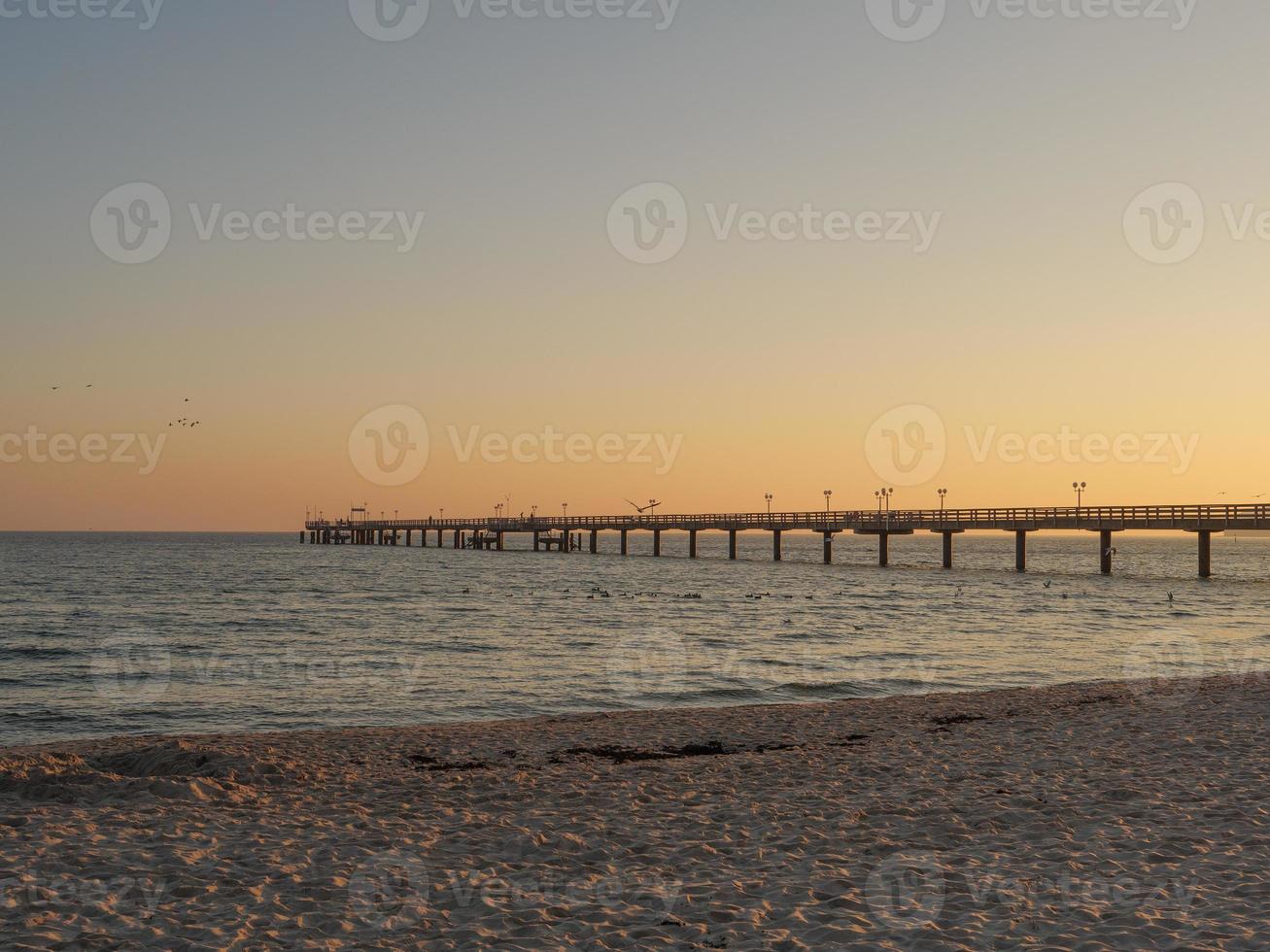 the beach of binz at the baltic sea photo