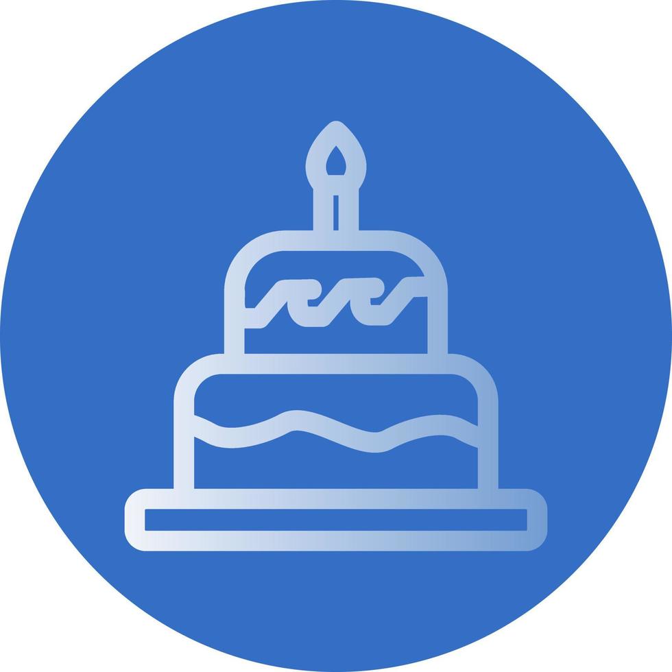 Two Layered Cake Vector Icon Design
