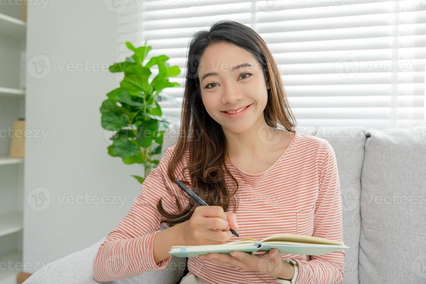 inspiration, writer, writing ,creative ,recreation for imagine, Beautiful Asia attractive young woman writing ideas on notebook, to do list, good thinking work, journalist, Stylish, Dream image, relax photo