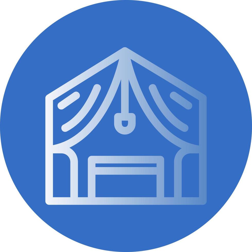 Luxury Camp Vector Icon Design