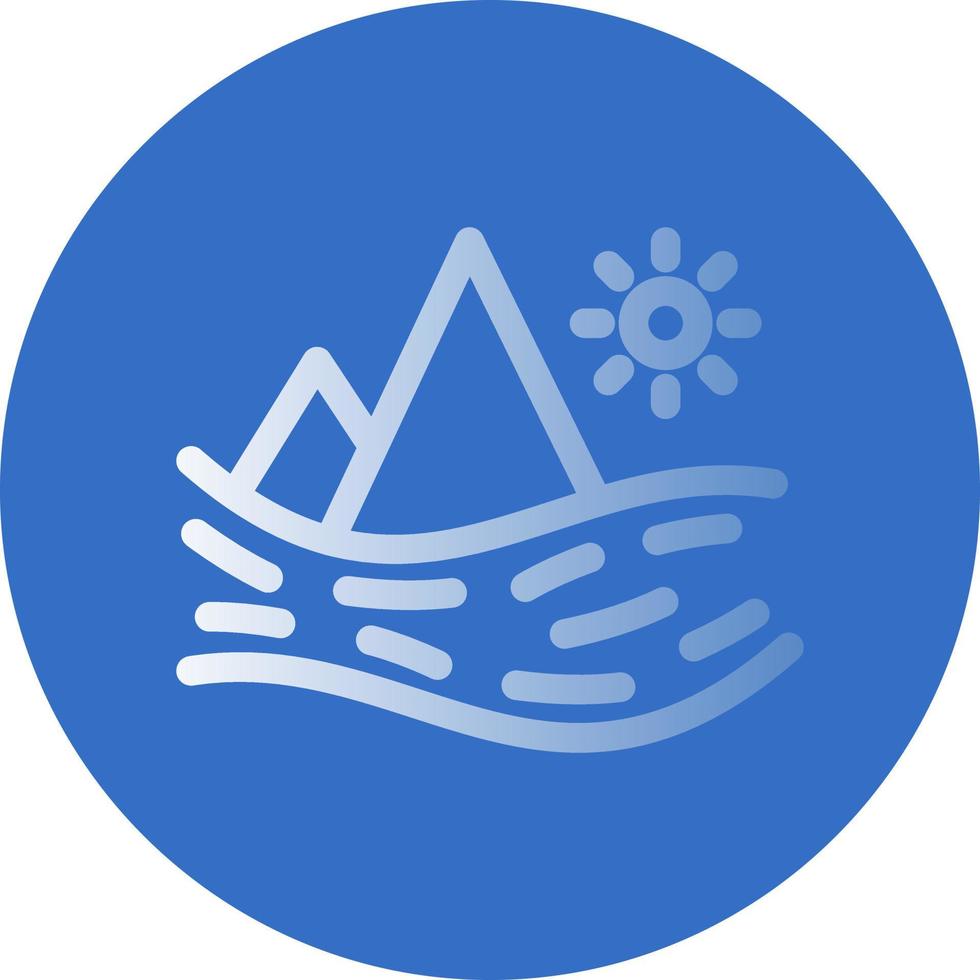 diseño de icono de vector de lago