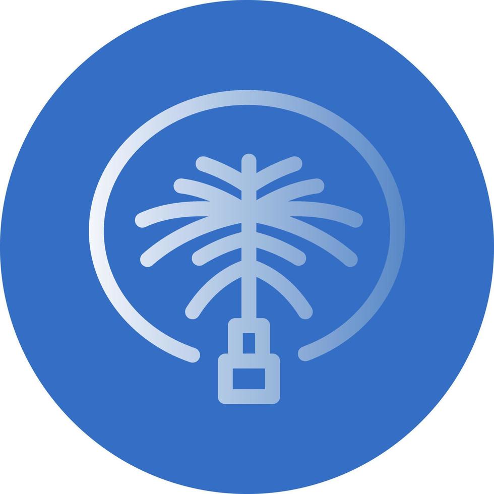 Palm Jumeirah Vector Icon Design