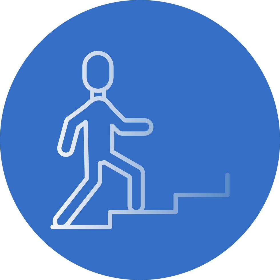 Person Climbing Stairs Vector Icon Design