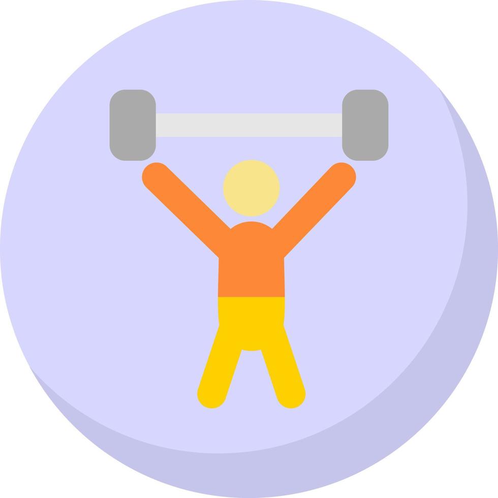 Weight Lifting Person Vector Icon Design