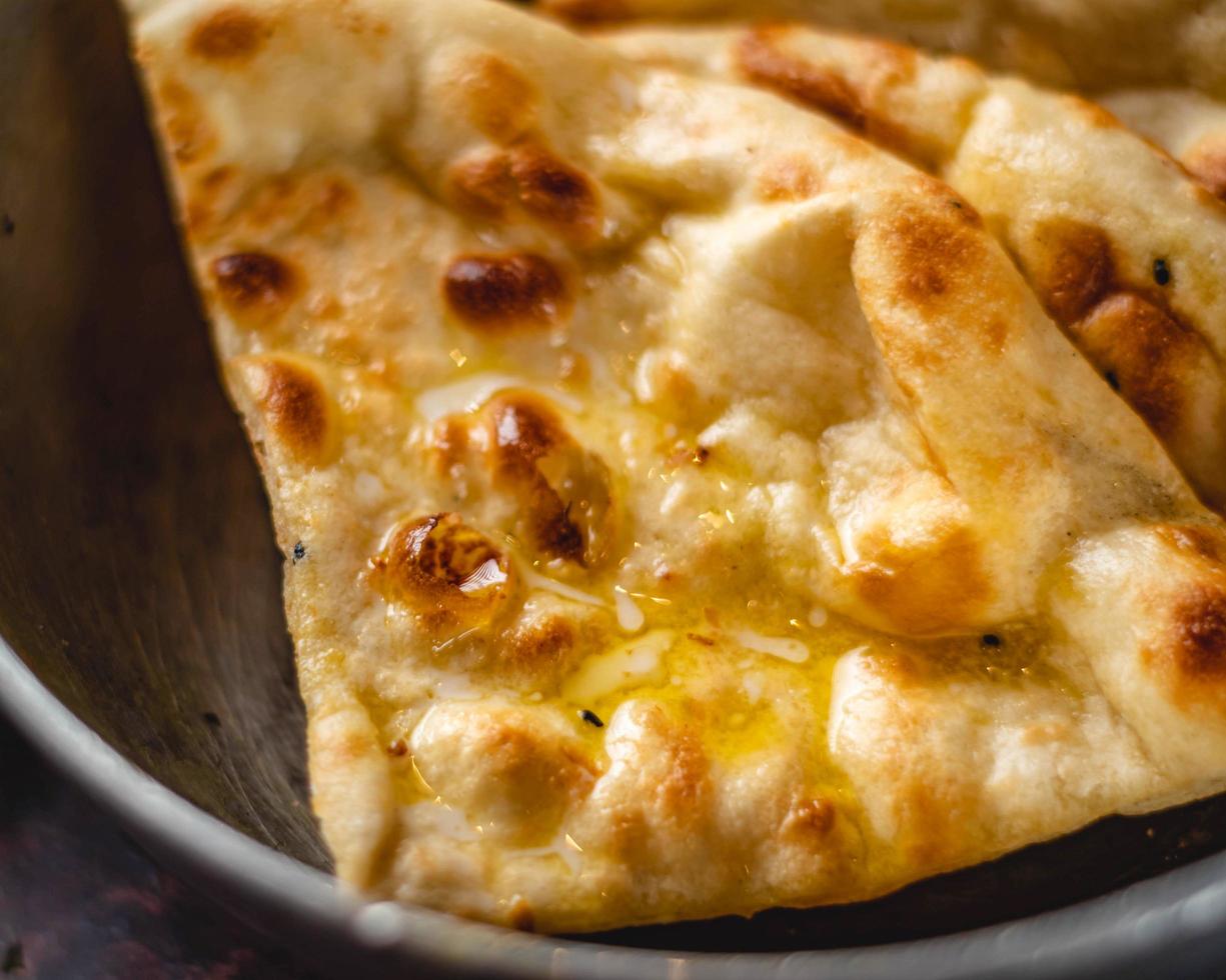 Deshi paratha with melted cheese photo