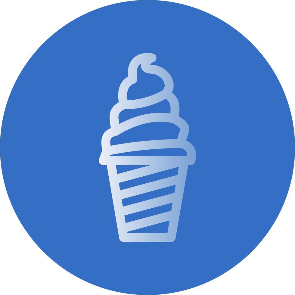 Ice Cream Cup Vector Icon Design