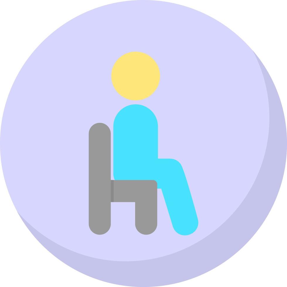 Sitting Vector Icon Design