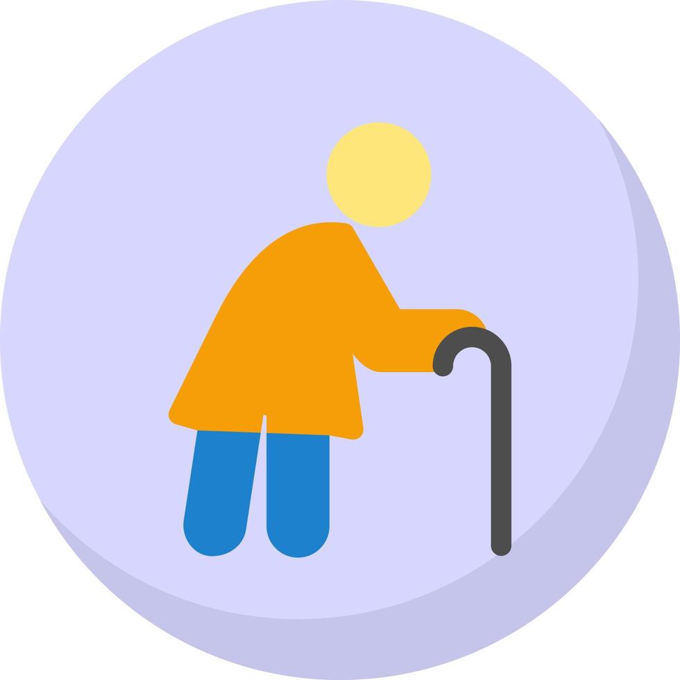 Old Woman Vector Icon Design