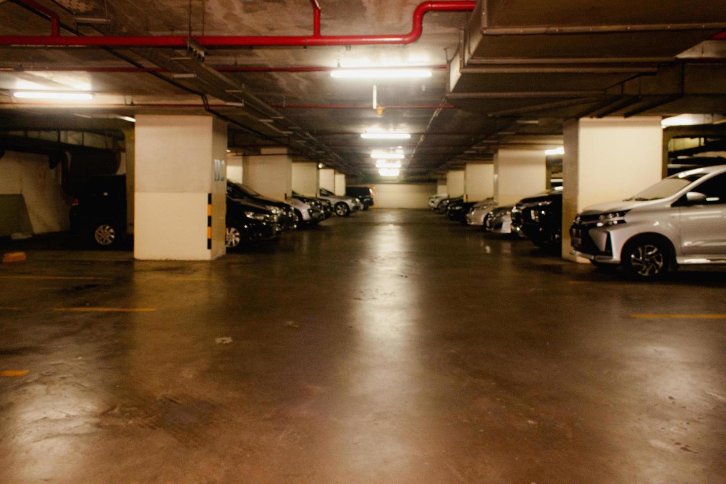 Underground cars park at Senayan City Center Indonesia photo